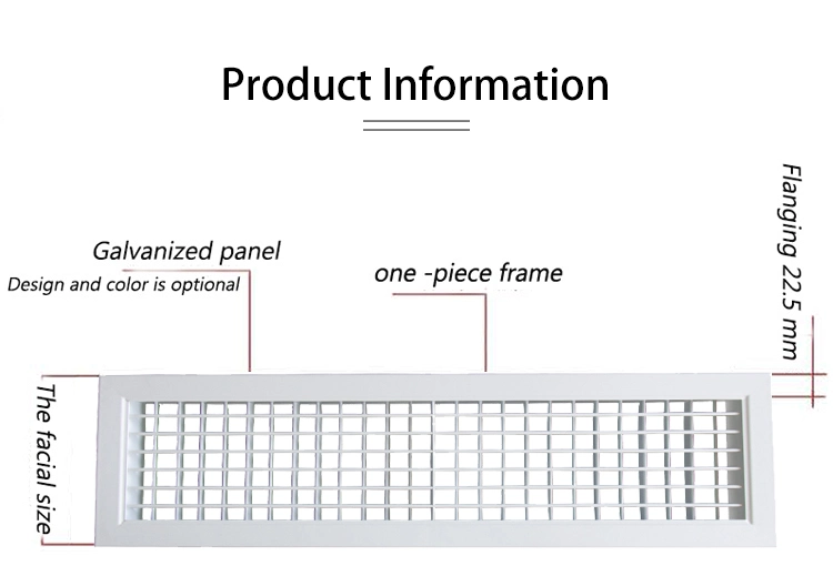 Factory High-Quality Linear Air Return Anti-Frosting Anti Flame Retardant Material Louver Air Vents for HVAC Ventilation