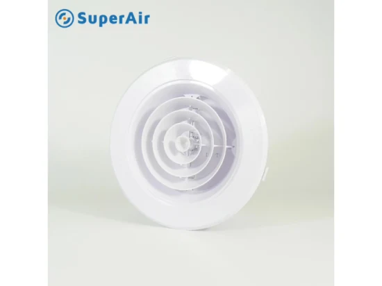Respiradouro de parede circular de resina de 4 pol. de plástico em branco