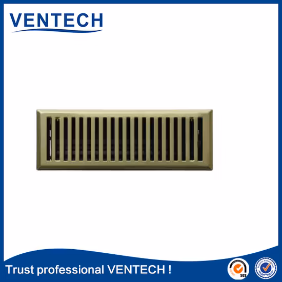 Grelha decorativa para piso de metal cor de bronze de latão